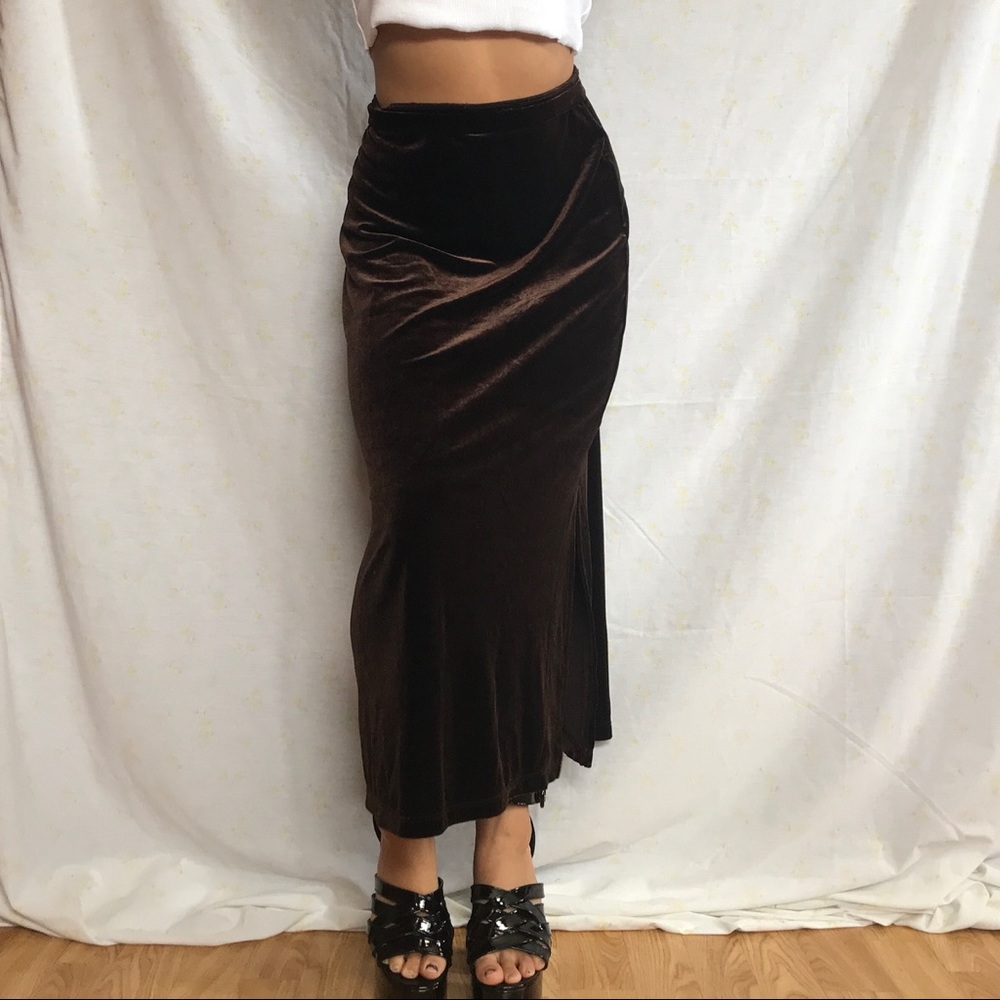 Brown Velvet Skirt
